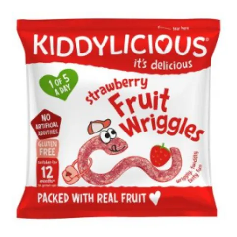 Kiddylicious Strawberry Wriggles 12g
