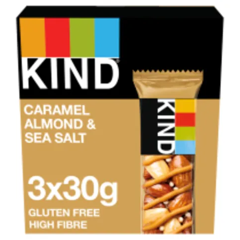KIND Caramel Almond & Sea Salt Snack Bars Multipack 3 x 30g