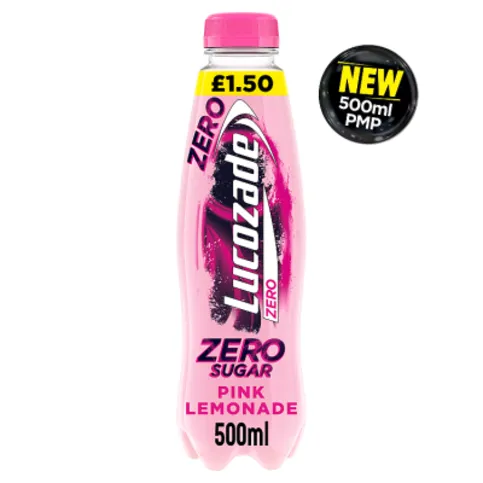Lucozade Zero Pink Lemonade 500ml