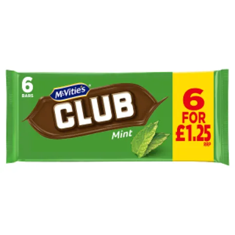 McVitie's Club Mint 7 x 22g