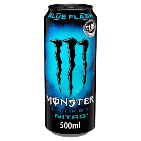 Monster Energy Drink Nitro Blue Flash PM £1.85 500ml Can