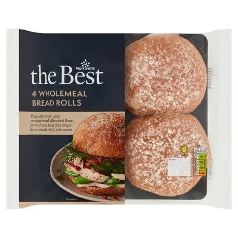 Morrisons The Best Wholemeal Bread Rolls 4 pack
