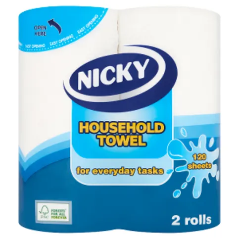 Nicky Household Towel 120 Sheets 2 Pack