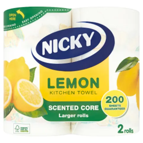 Nicky Lemon Kitchen Towel 2 Rolls