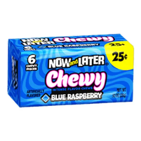Now & Later Chewy Blue Raspberry 6 Pack