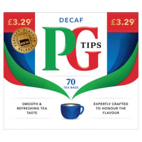 PG Tips 70 Decaf Tea Bags 203g