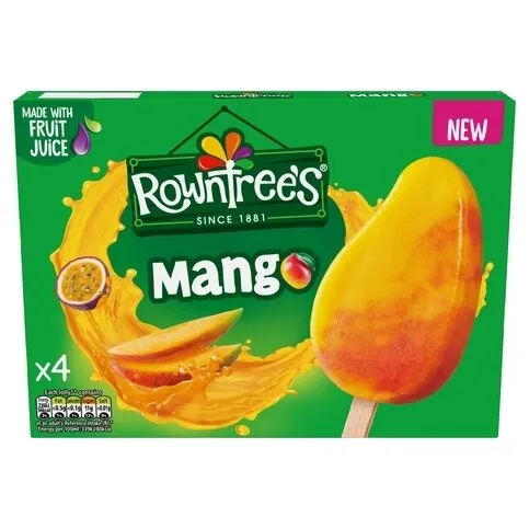 Rowntree’s - Mango & Passion-Fruit Lollies, 4x pack