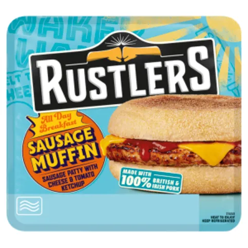 RUSTLERS All Day Breakfast Sausage Muffin 155g