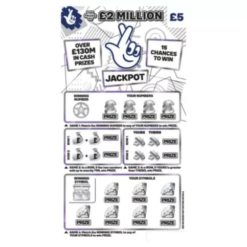 SCRATCHCARD: £2 MILLION JACKPOT £5 2026