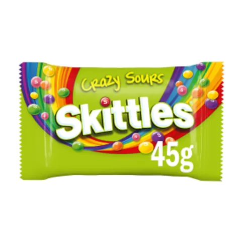 Skittles Crazy Sours Sweets Bag 45g
