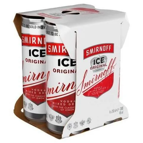 Smirnoff Ice Crisp Citrus 4 x 250ml Can