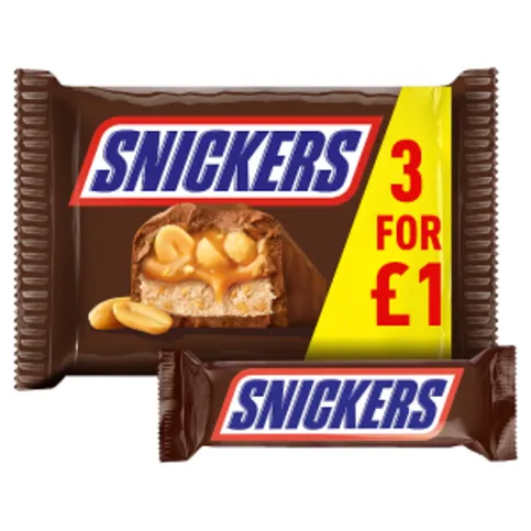 Snickers Chocolate Bars Multipack 3 x 41.7g