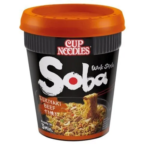 Soba Cup Noodles - SUKIYAKI BEEF, 89g