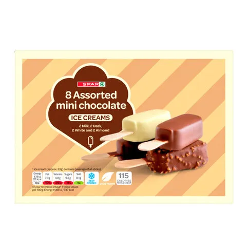 Spar Assorted Mini Choc Ice Creams 8 Pack