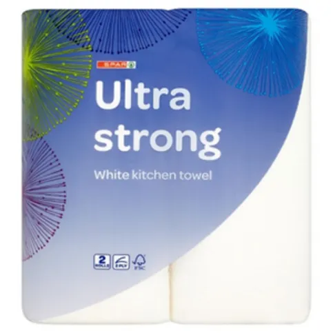 Spar Ultra Strong White Kitchen Towel 2 Rolls