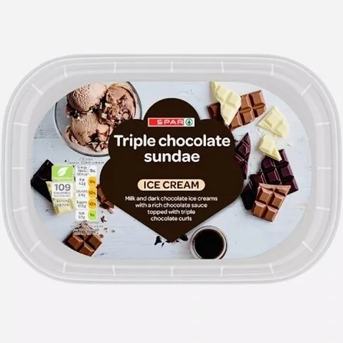 Spar Triple Chocolate Ice Cream 1L