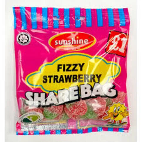 Sunshine Fizzy Strawberry 120g