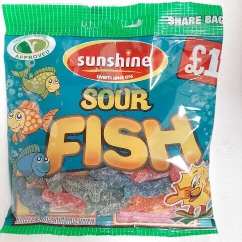 Sunshine Sharebag Sour Fish 120g