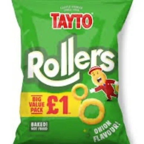 tayto rollers onion flavour 45g