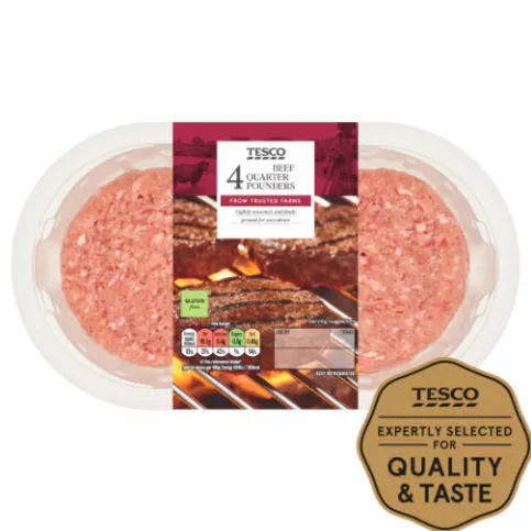 Tesco Beef Burgers 4pk