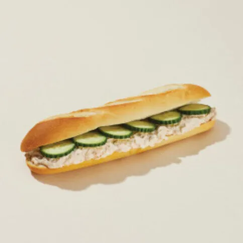 Tuna & Cucumber in White Baguette