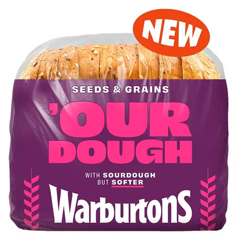 BREAD: WARBURTONS OUR DOUGH SEEDS & GRAINS 400G