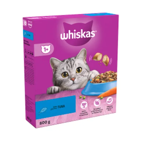 Whiskas 1+ Tuna Adult Dry Cat Food 800g