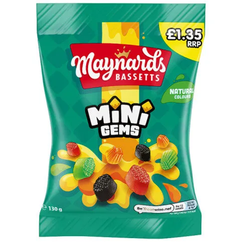 Maynards Bassetts Mini Gems Candy 130g