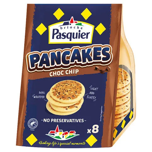Brioche Pasquier Pancakes Choc Chip 8 x 35 (280g)
