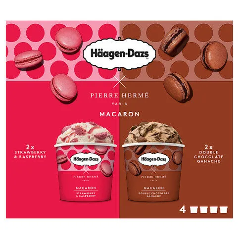  Häagen-Dazs Macaron Collection Minicups Ice Cream 4 x 95ml