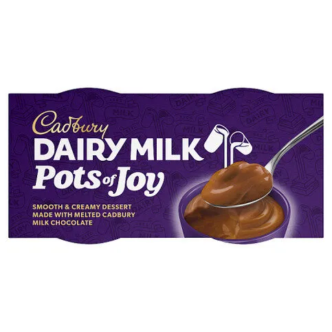 Cadbury Dairy Milk Pots of Joy Chocolate Dessert 2 x 60g (120g)