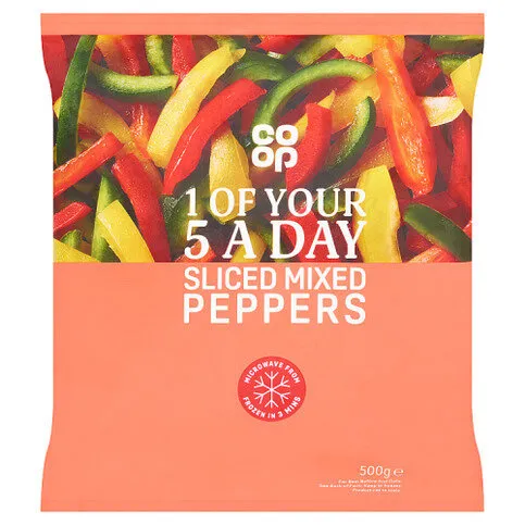 Co-op Sliced Mixed Peppers 500g