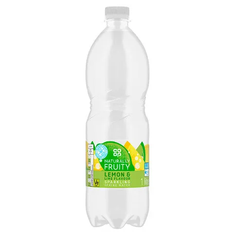 Co-op Sparkling Lemon & Lime Flavour Spring Water 1 Litre