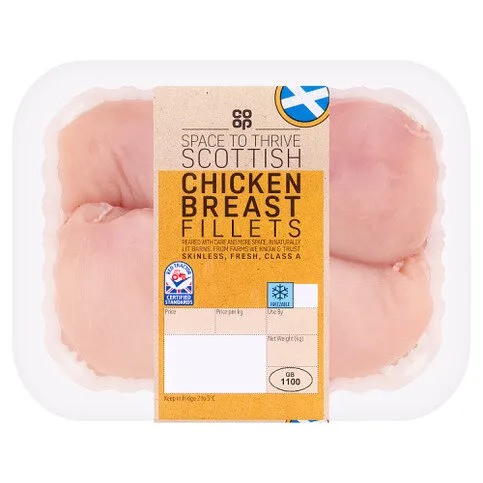 Co-op Space to Thrive Scottish Chicken Breast Fillets 0.300kg