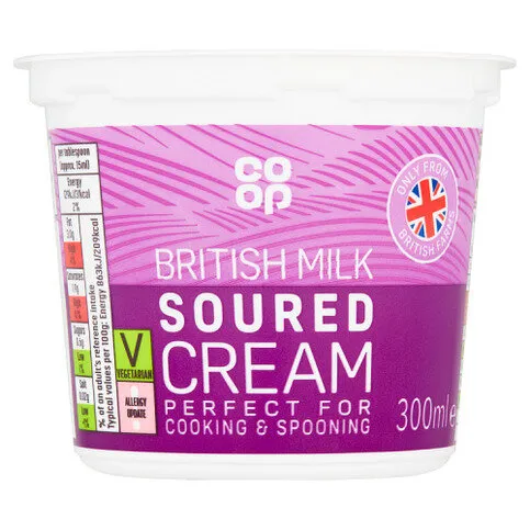 Co-op British Milk Soured Cream 300ml