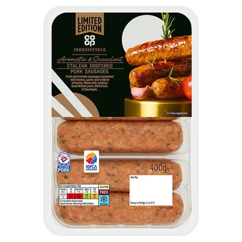 Co-op Irresistible Limited Edition Pork Sausages 400g