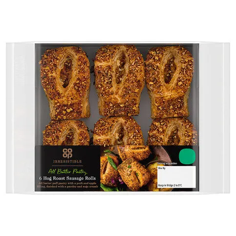 Co-op Irresistible 6 Hog Roast Sausage Rolls 210g