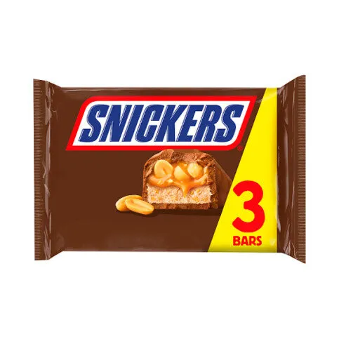 Snickers Peanut Multipack Chocolate Bars 3 x 50g

