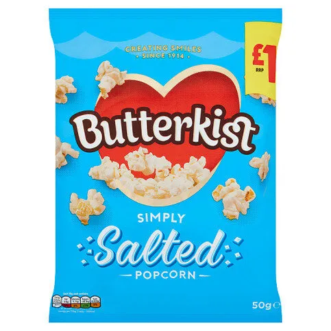 Butterkist Simply Salted Popcorn 50g, £1 PMP