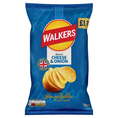 Walkers Cheese & Onion Sharing Crisps 70g
