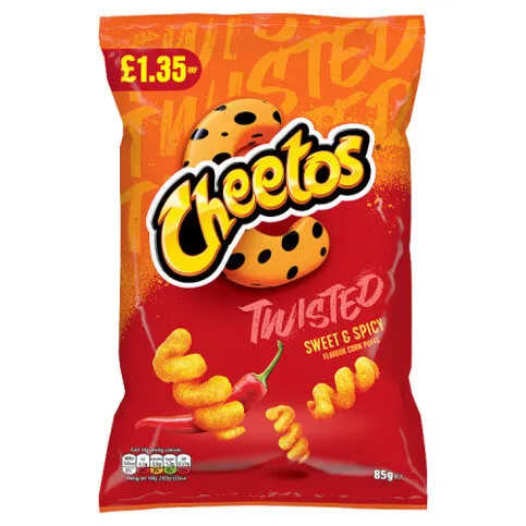 Cheetos Twisted Snacks Sweet & Spicy Corn Puffs 85g