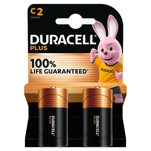 Duracell Plus Power 1.5 V Alkaline C Battery 2 Pack