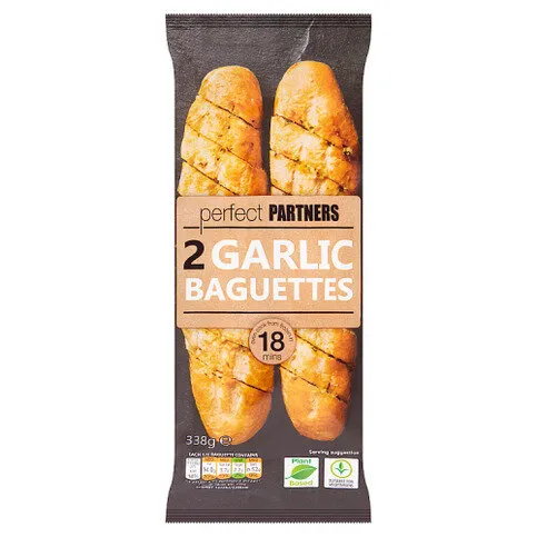 Perfect Partners 2 Garlic Baguettes 338g