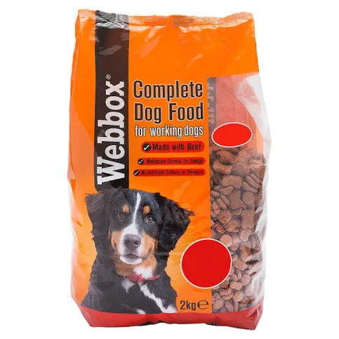 Webbox Complete Dog Food for Working Dogs 2kg Beef