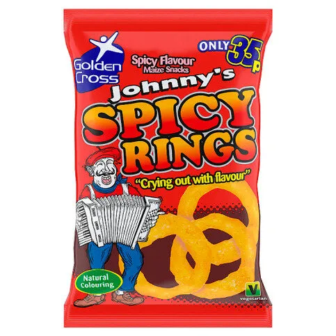 Golden Cross Johnny's Spicy Rings Spicy Flavour Maize Snacks