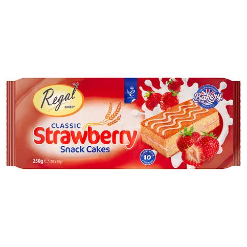 Regal Bakery Classic Strawberry Snack Cakes 10 x 25g (250g)
