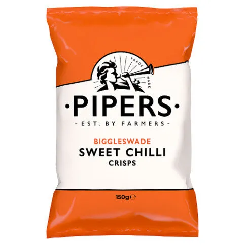 Pipers Biggleswade Sweet Chilli Crisps Sharing Bag 150g
