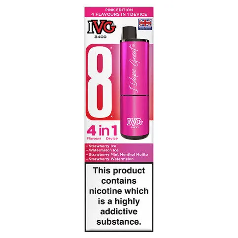 IVG 2400 4 Flavours in 1 Device Pink Edition