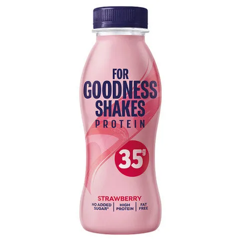 For Goodness Shakes Strawberry Flavour Protein 330ml