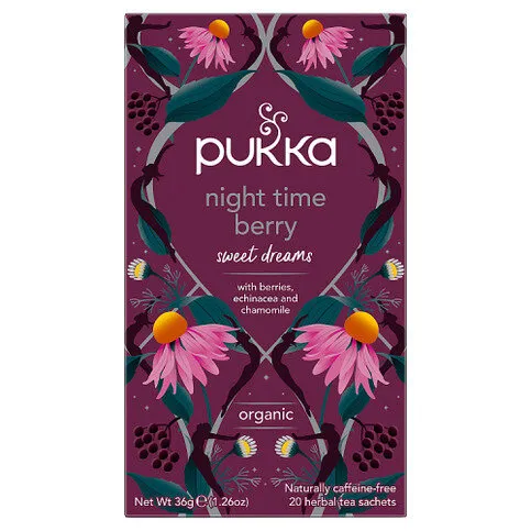 Pukka Organic Night Time Berry 20 Herbal Tea Sachets 36g